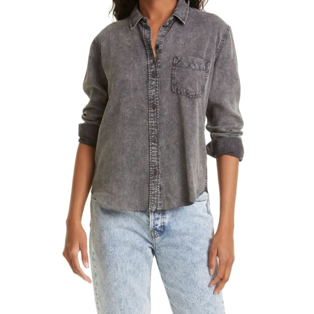 Dex Charcoal Button Down Shirt